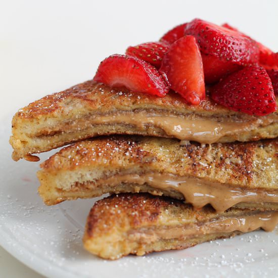 Peanut Butter Stuffed French Toast