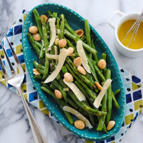 Grilled Green Beans with Almonds