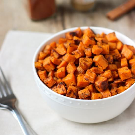 Spiced Oven Roasted Sweet Potatoes