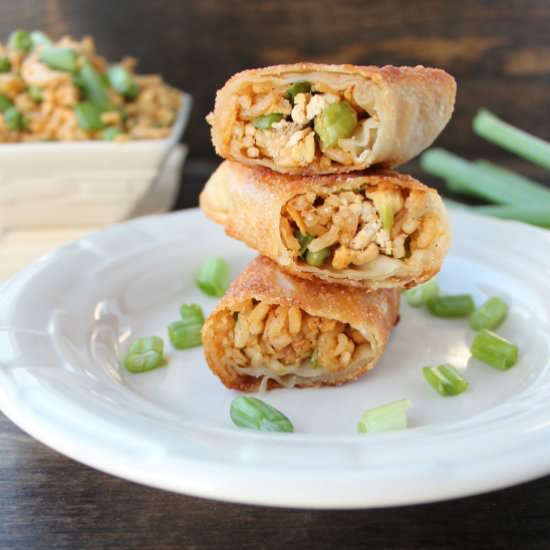 Chicken Fried Rice Egg Rolls