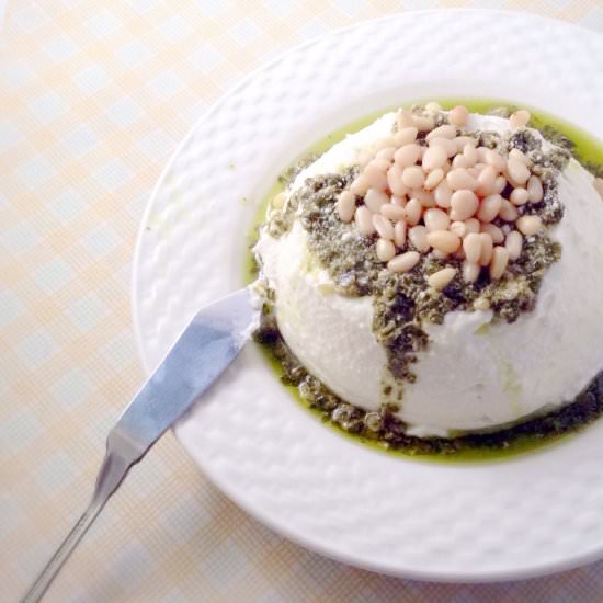 Creamy Whipped Ricotta with Pesto