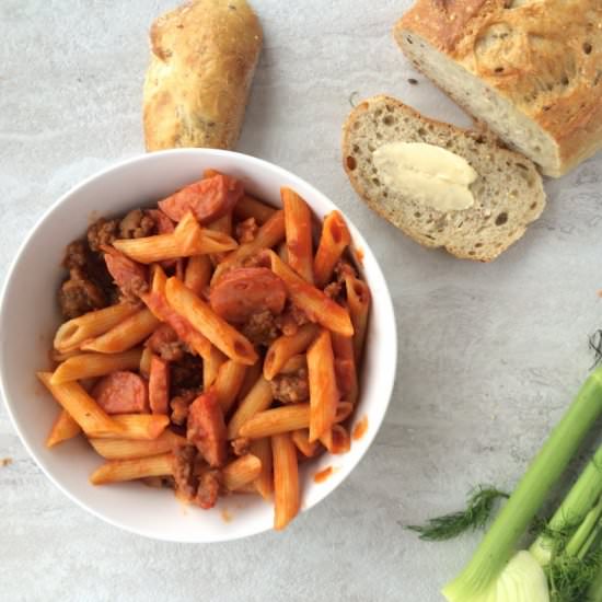 Penne with Sausage and Fennel