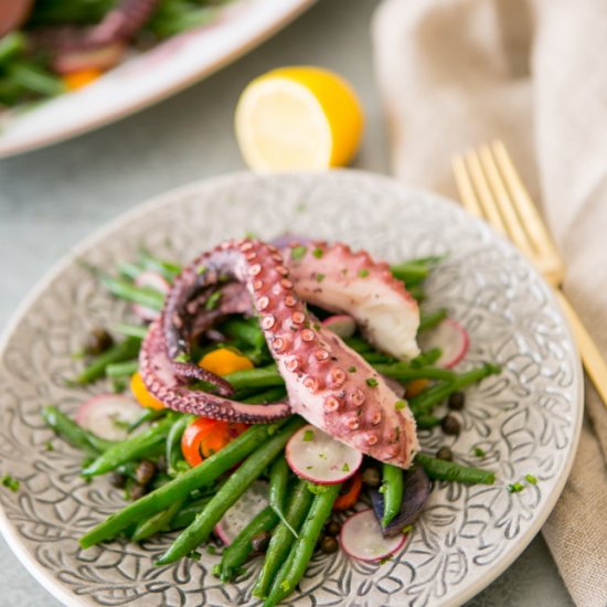 Octopus, Green Beans & Potato Salad