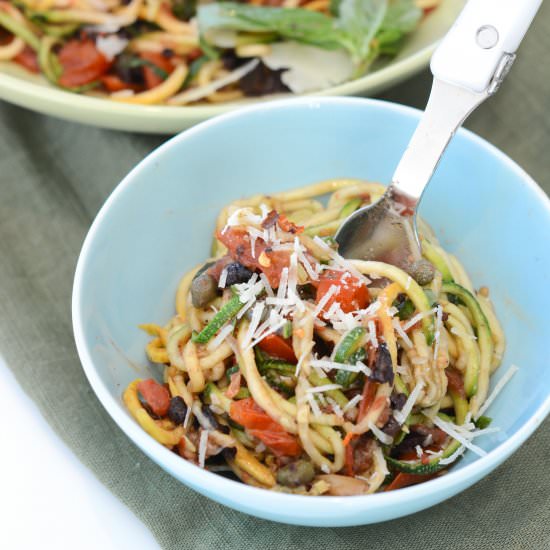 Zucchini Noodle Puttanesca