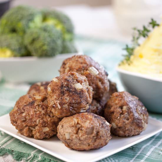 Dutch meatballs and mashed potatoes