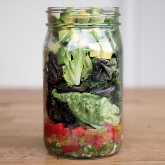 Guacamole Mason Jar Salad