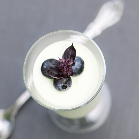 Basil Yogurt Panna Cotta