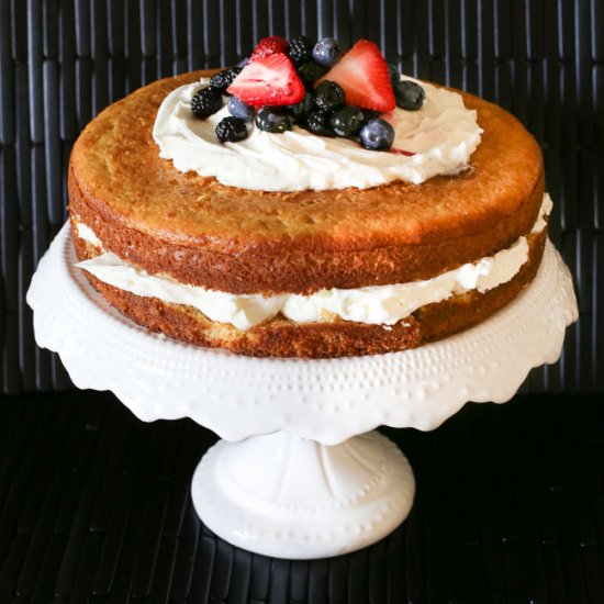 Mascarpone Cake w. Marsala Berries