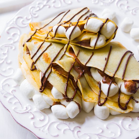 S’mores Nutella Crepes