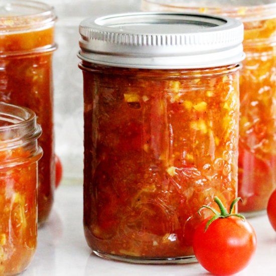 Summer Tomato, Fig & Ginger Chutney