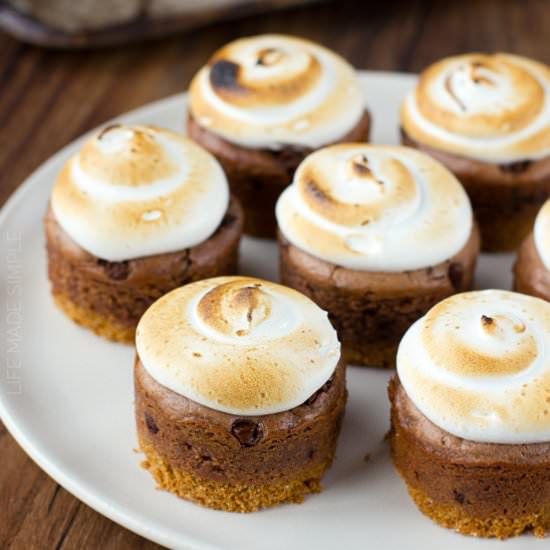 Mini Nutella S’mores Cheesecakes