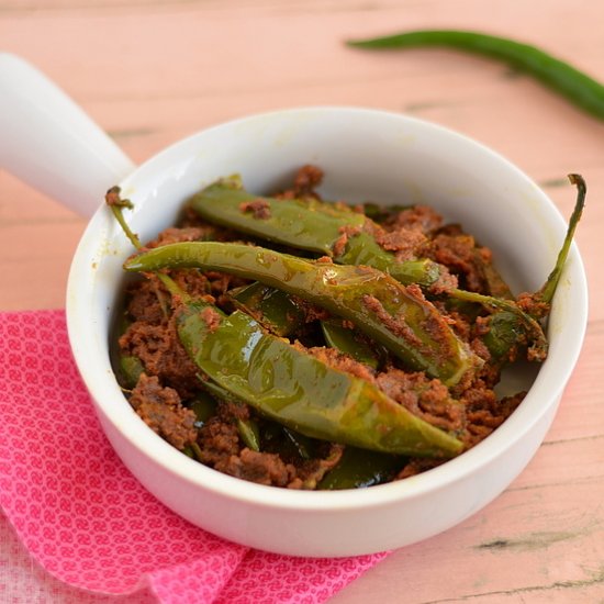 Stuffed Green Chilies Curry