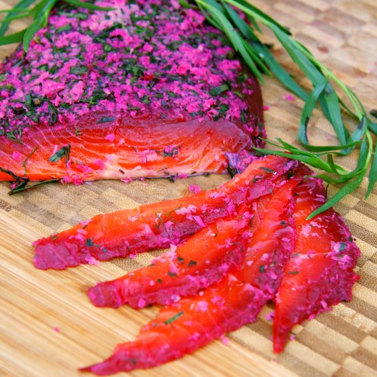 Beet Cured Salmon