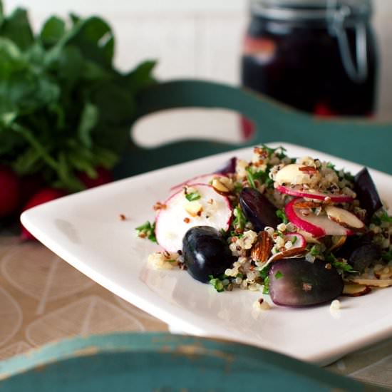 Chai Pickled Grape + Quinoa Salad