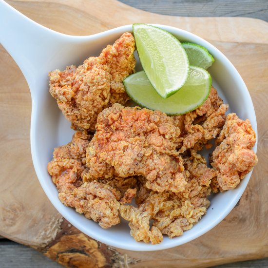 Spiced Fried Turkey Nuggets