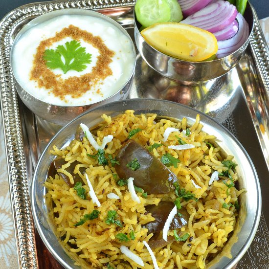 Vangi Bhaat/Bhat–Brinjal Rice