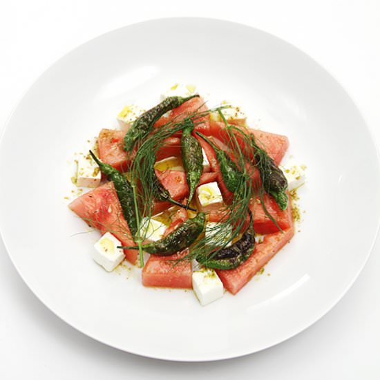 Watermelon Salad with Shishitos