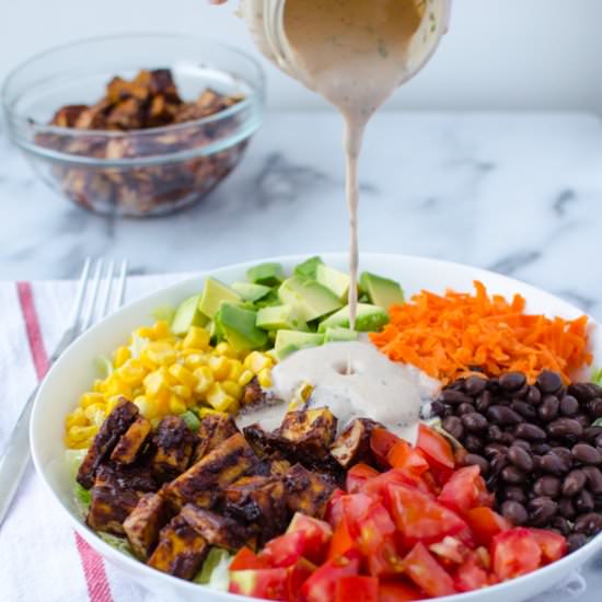 Chopped BBQ Tofu Salad