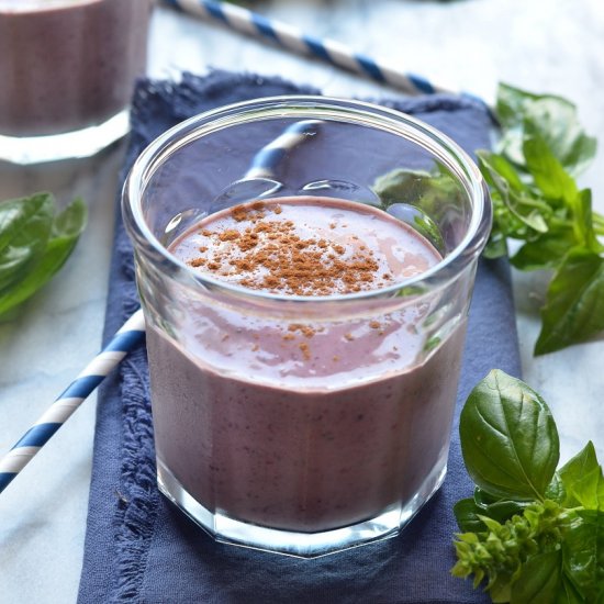 Blackberry Basil Smoothies