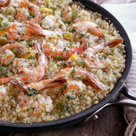 Garlic Butter Shrimp and Quinoa