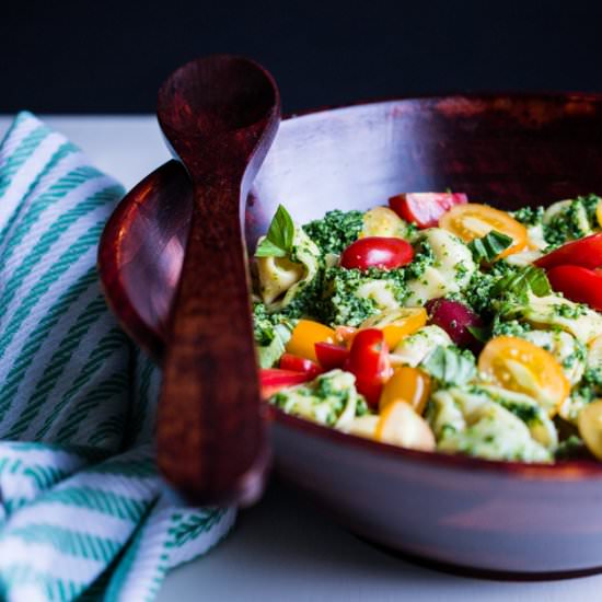 Tortellini with Kale Pesto