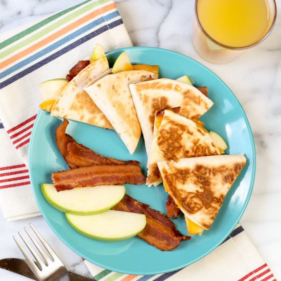 Cheesy Apple Bacon Quesadillas