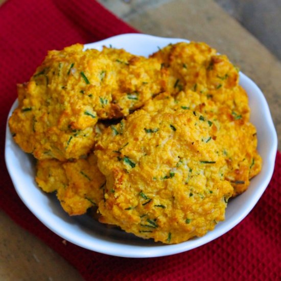 Sweet Potato Chive Drop Biscuits