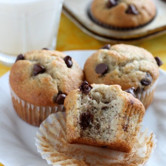 Banana Chocolate Chip Muffins