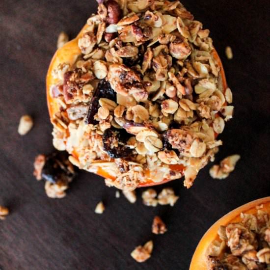 Baked Granola Peaches