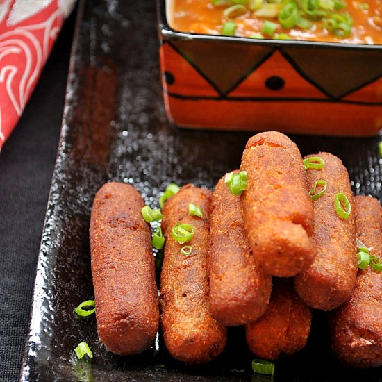 Mini Shezwan Sauce Bread Cigars