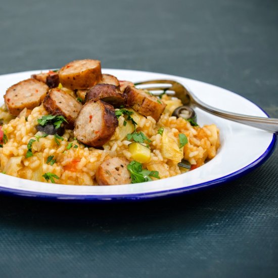 Vegetarian or Sausage Paella