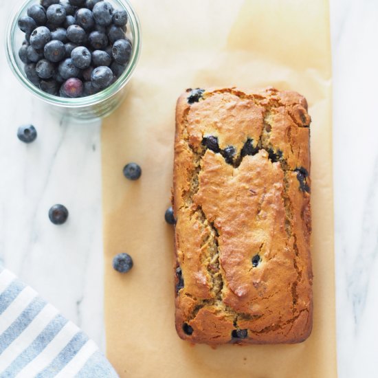 Blueberry Sour Cream Banana Bread