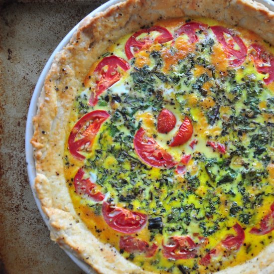 Red Kale Quiche