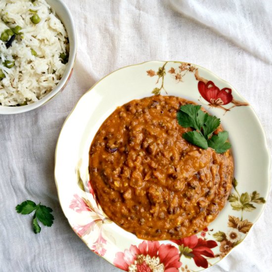 Dal Makhani with Matar Pulao