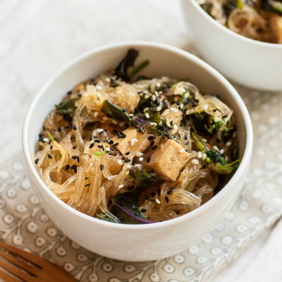 Asian Glass Noodles with Tofu