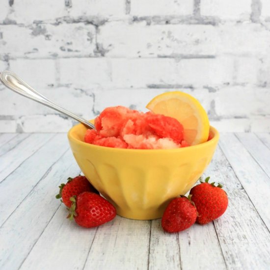 Strawberry Lemon Sorbet