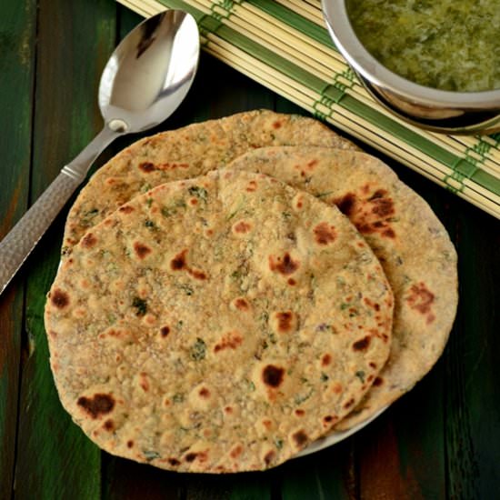 Onion Spinach Wheat Flatbread