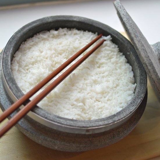 Cooking Rice in a Korean Stone Pot