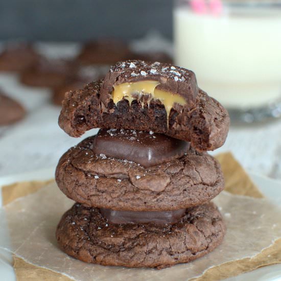 Salted Caramel Brownie Cookies