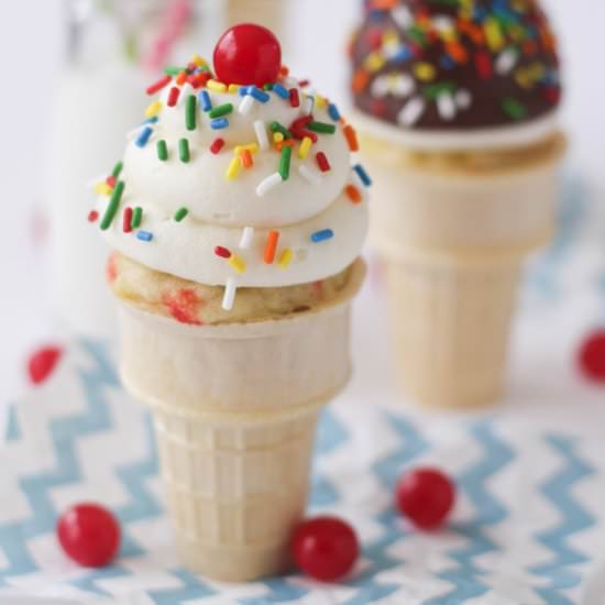 Ice Cream Cone Cupcakes