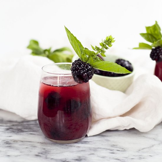 Summer Dark Fruit Basil Smash