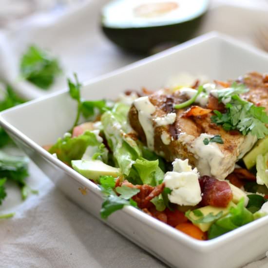 Cajun swordfish chopped salad