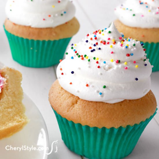 Ice Cream Filled Cupcakes