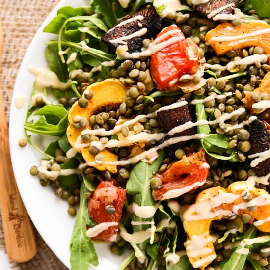 Lentil + Roasted Vegetable Salad