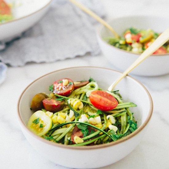 Zucchini Noodles with Pesto