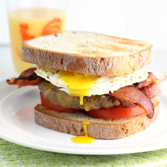 Bacon Egg and Cheese Burgers