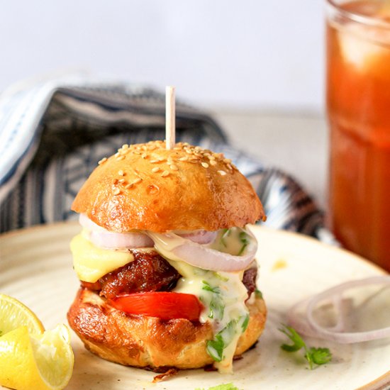 Sticky Plum Chicken Sliders