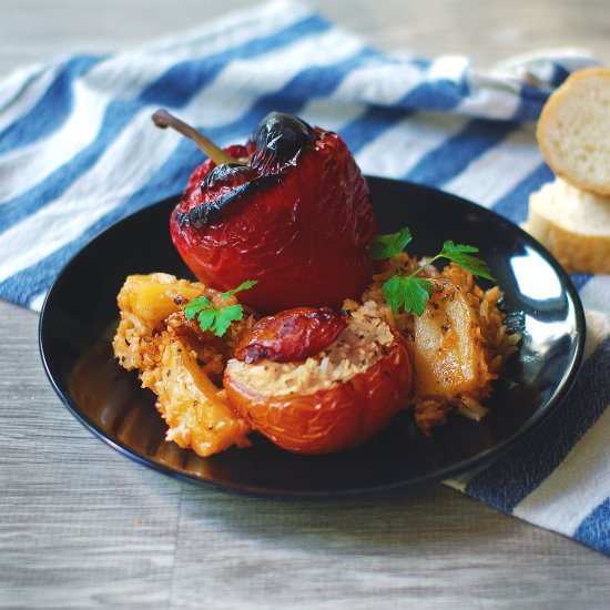 Stuffed Tomatoes and Peppers