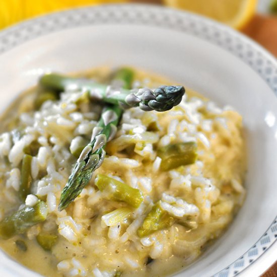 Asparagus and Leeks Risotto