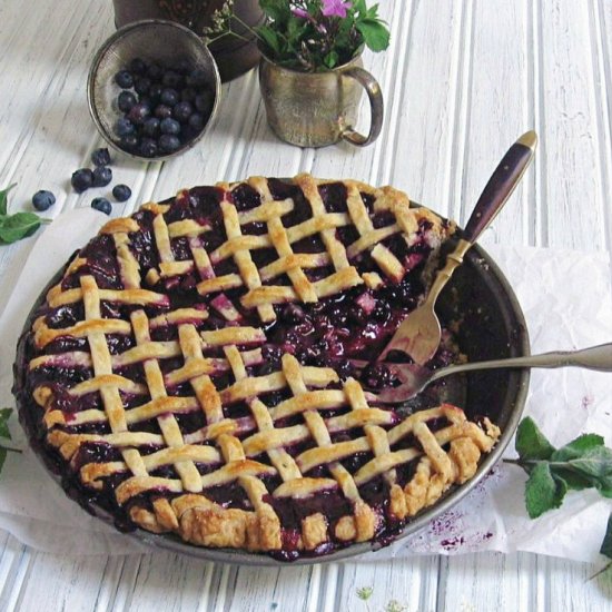 Blueberry & Mint Pie